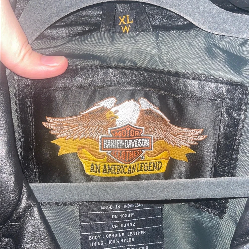 EXTREMELY RARE Harley-Davidson Black Leather Motorcycle Jacket - Picture 9 of 14